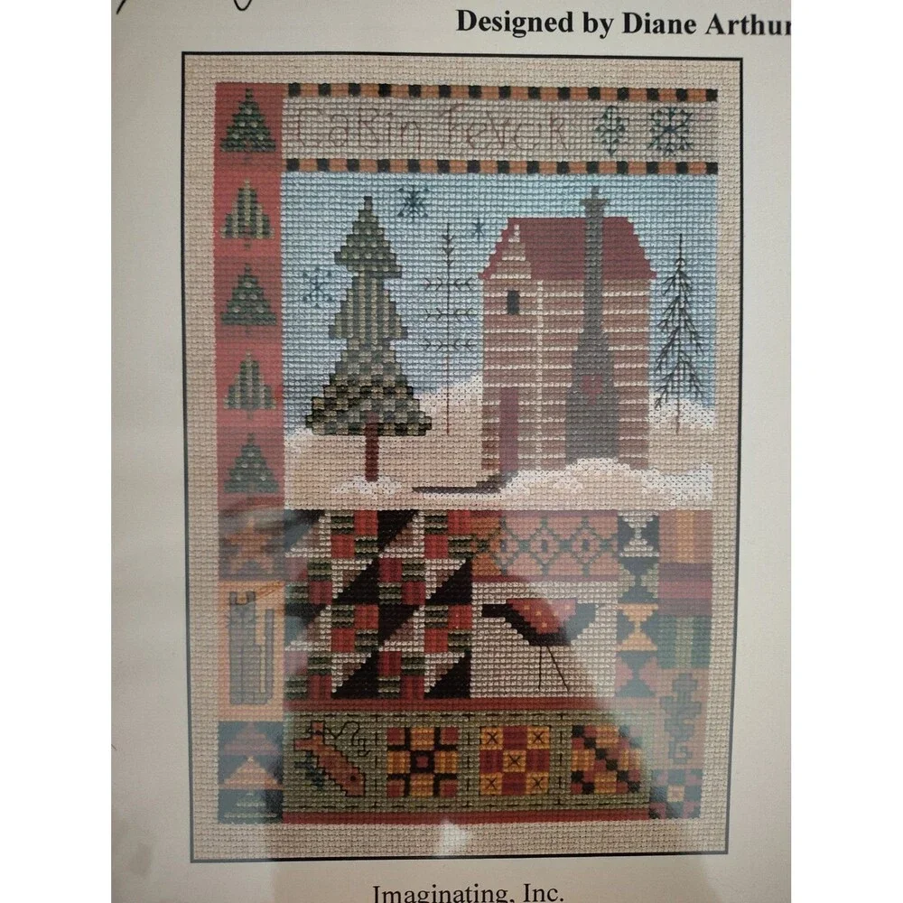 Imaginating CABIN FEVER Cross Stitch Pattern #1553 Diane Arthurs Winter Sampler